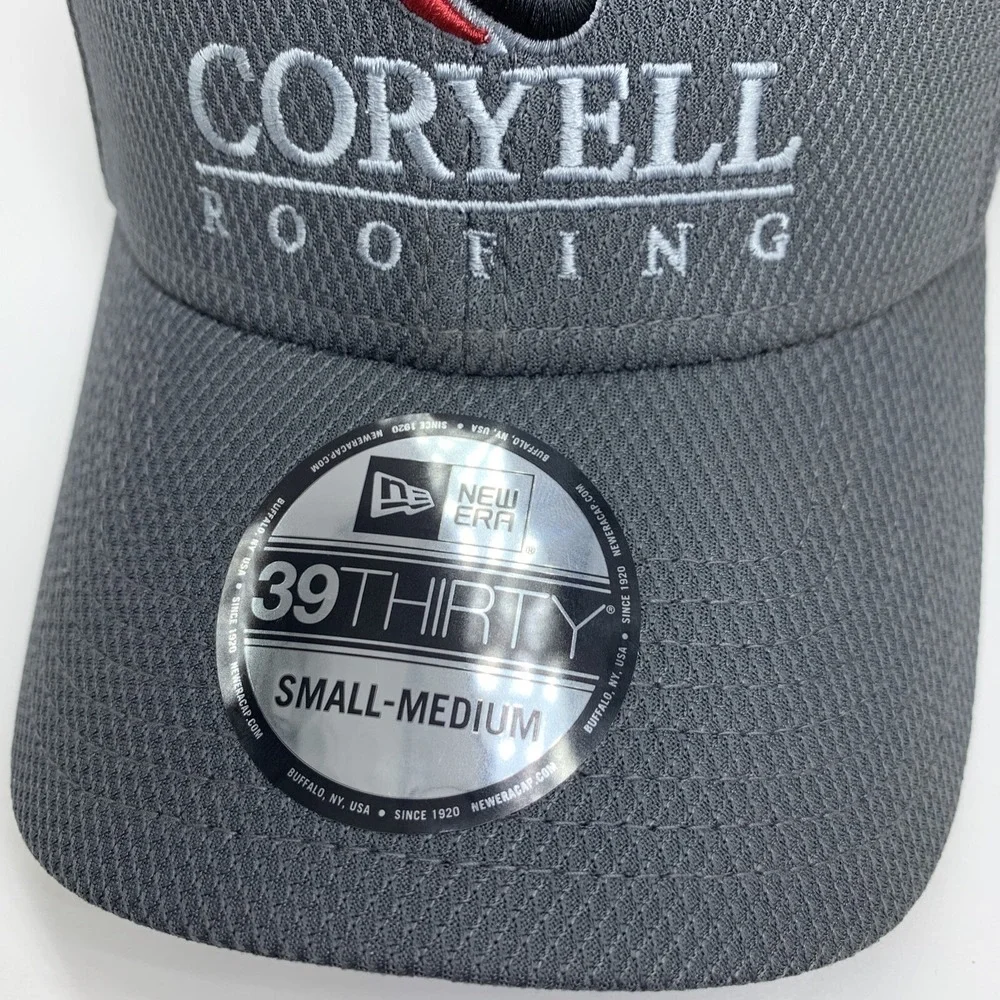 Coryell Roofing Gray Hat New Era 39THIRTY Fitted Small / Medium Baseball Cap